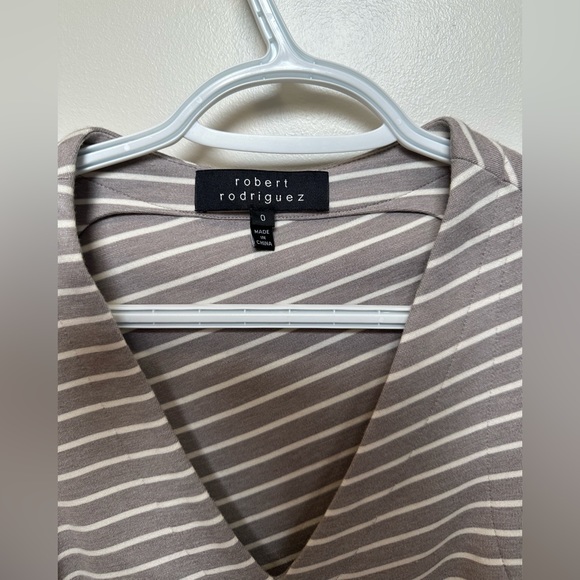 Robert Rodriguez gray white striped body con dress - Picture 4 of 7